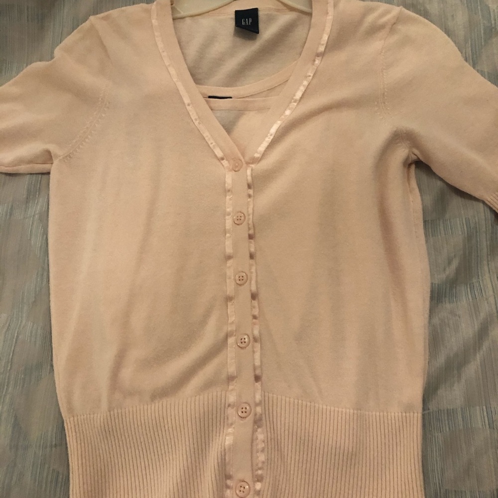 Two piece short sleeve cardigan set